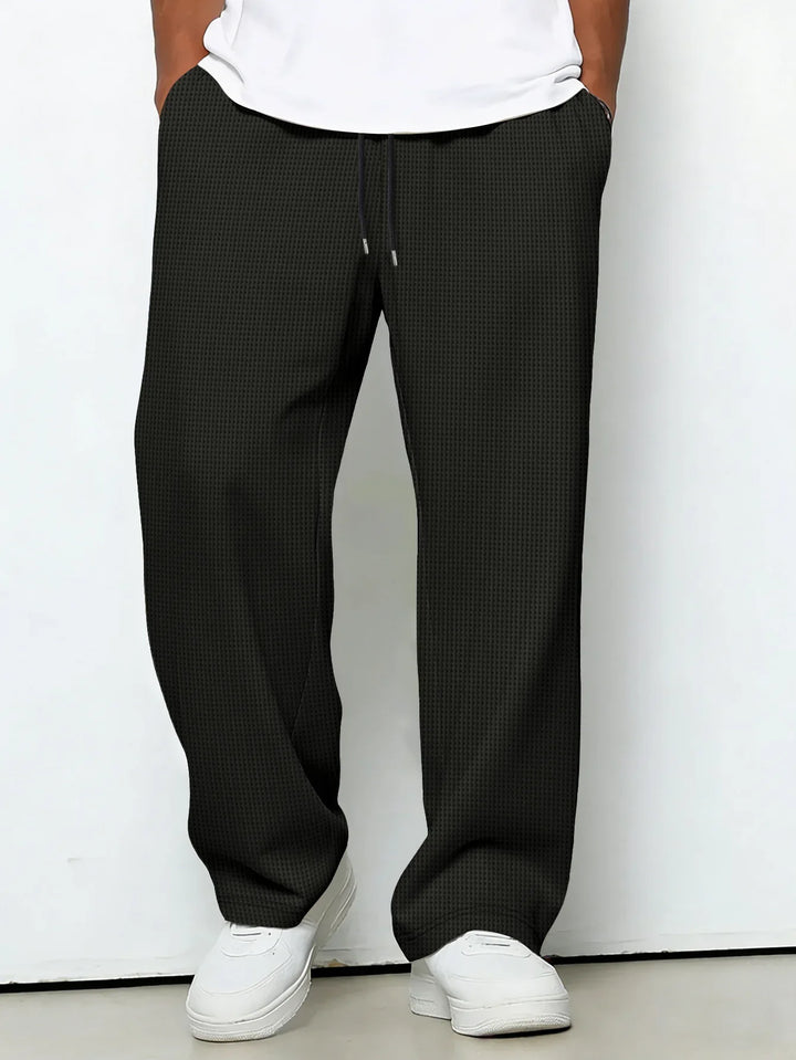 Diarmuid | Men's Straight-Leg Trousers with Drawstring Waist