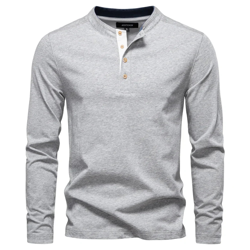 Tadhg | Men's Plain Long-Sleeve T-Shirt
