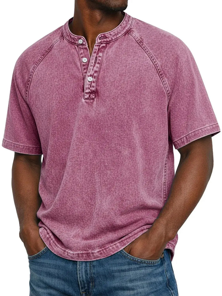 Pádraig | Men's Vintage Button-Up Shirt with Chest Pocket