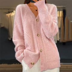 Orla | Women's Wool-Blend Ribbed Knitted Cardigan