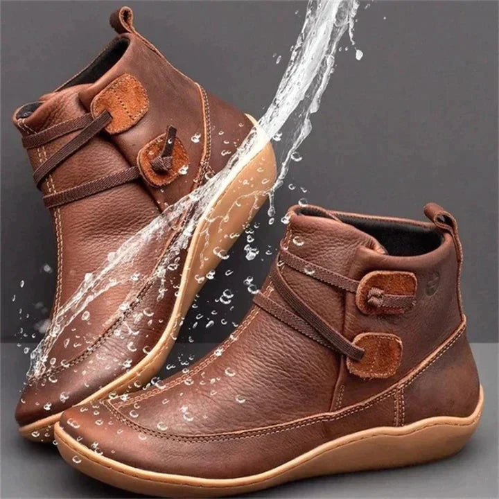Freya | Women's Waterproof Leather-Look Ankle Boots