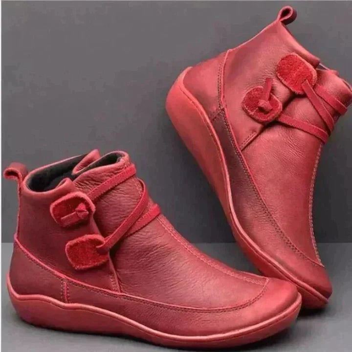 Freya | Women's Waterproof Leather-Look Ankle Boots