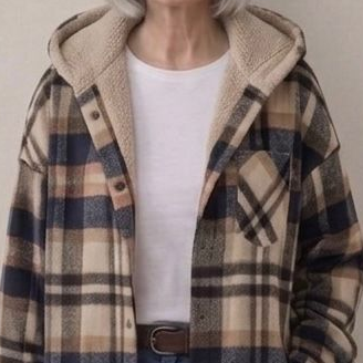 Doireann | Women's Relaxed Hooded Flannel Jacket