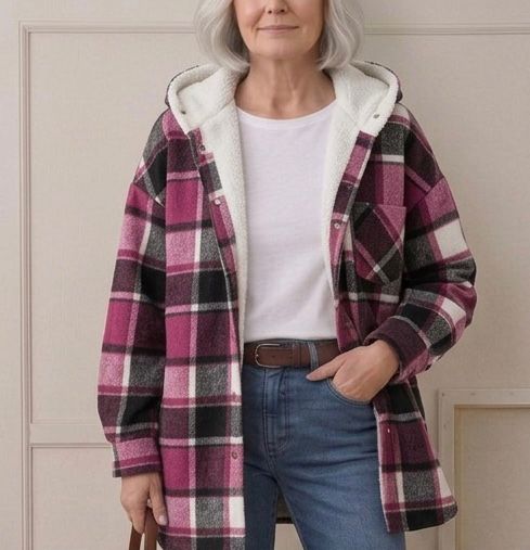 Doireann | Women's Relaxed Hooded Flannel Jacket