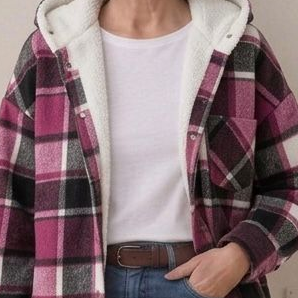 Doireann | Women's Relaxed Hooded Flannel Jacket