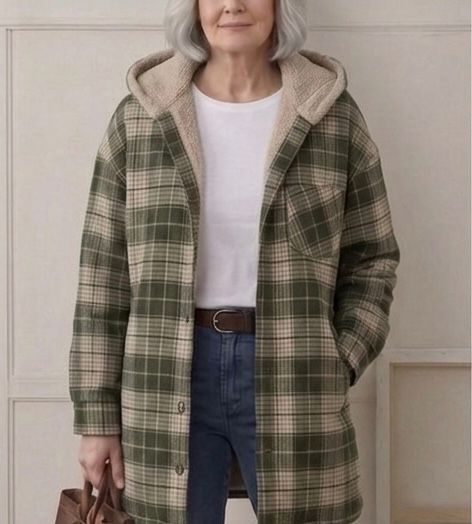 Doireann | Women's Relaxed Hooded Flannel Jacket