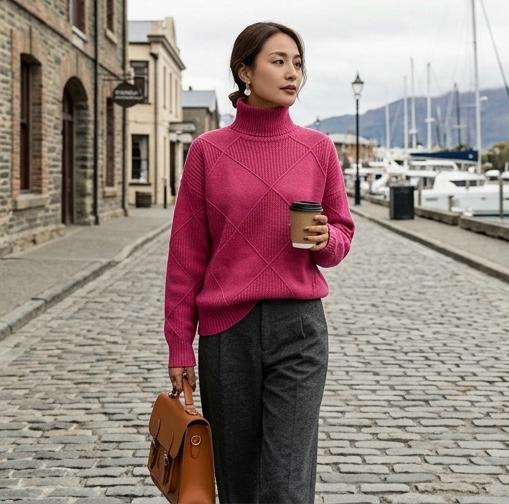 Laoise | Women's Soft Ribbed Turtleneck Jumper