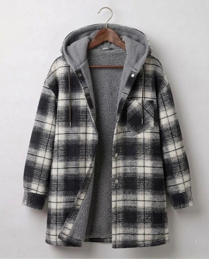 Doireann | Women's Relaxed Hooded Flannel Jacket