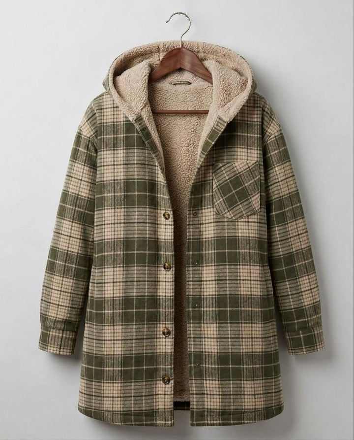Doireann | Women's Relaxed Hooded Flannel Jacket