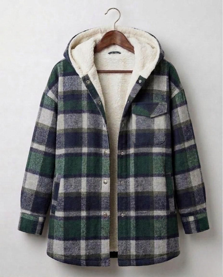 Doireann | Women's Relaxed Hooded Flannel Jacket