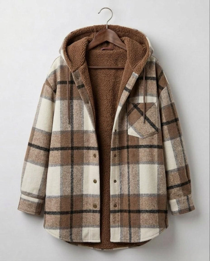 Doireann | Women's Relaxed Hooded Flannel Jacket