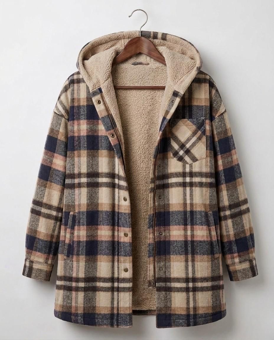 Doireann | Women's Relaxed Hooded Flannel Jacket