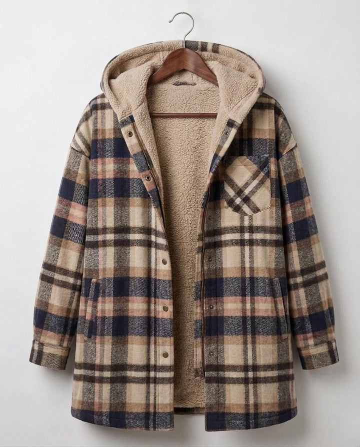 Doireann | Women's Relaxed Hooded Flannel Jacket