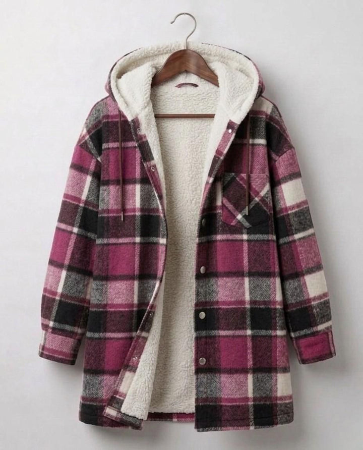 Doireann | Women's Relaxed Hooded Flannel Jacket
