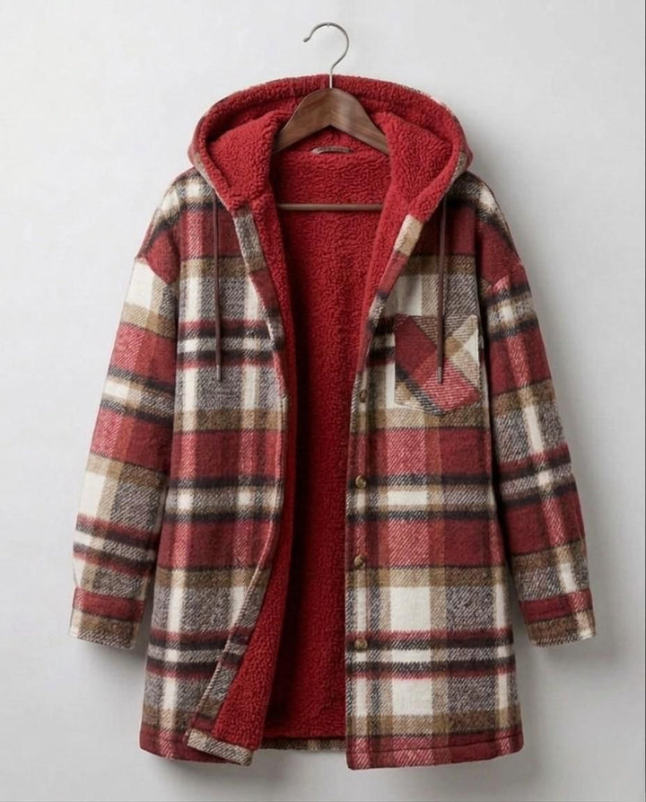 Doireann | Women's Relaxed Hooded Flannel Jacket