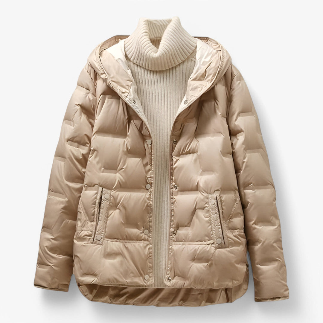 Women's Detachable Hood Quilted Puffer Jacket 3