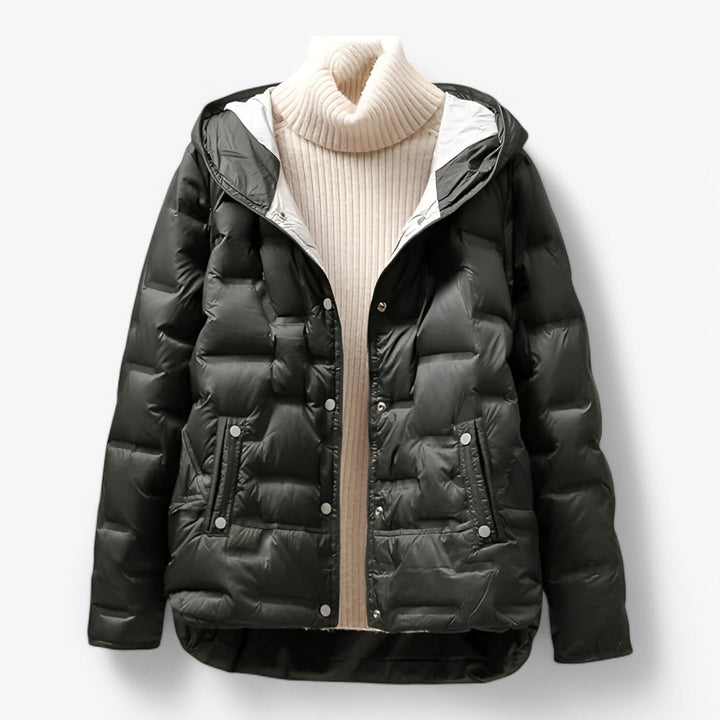 Women's Detachable Hood Quilted Puffer Jacket 4