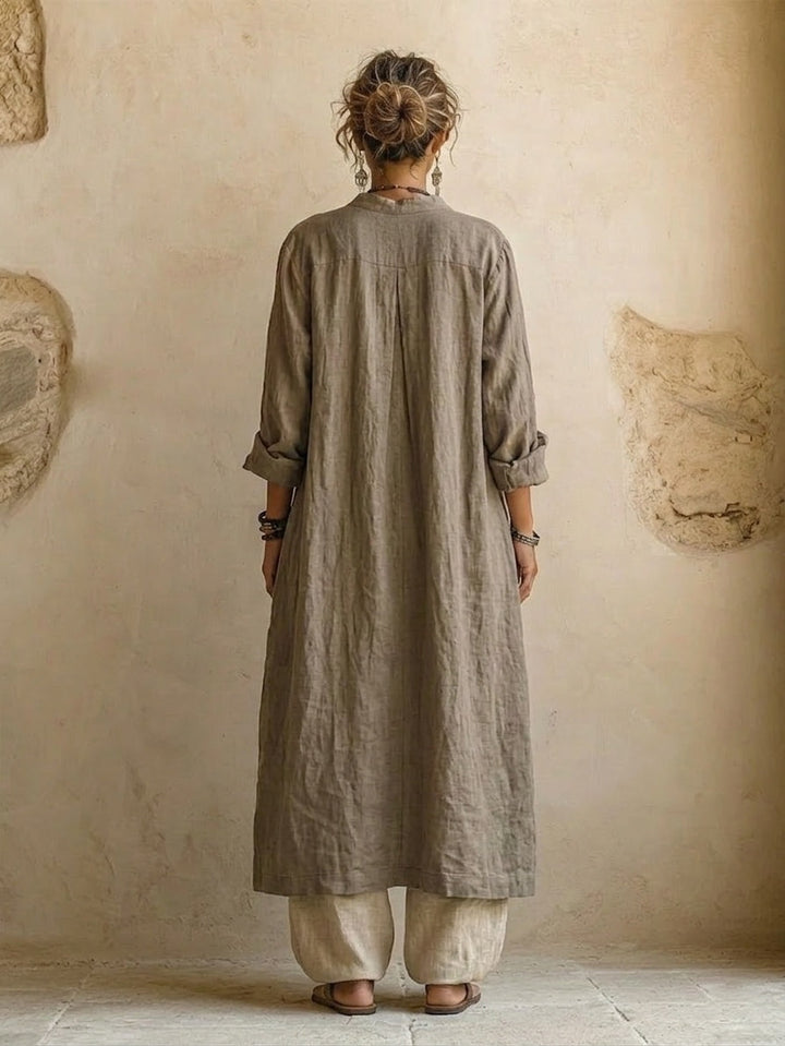 Gobnait | Printed Three-Piece Set with Wide-Leg Trousers