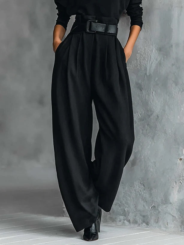 Women's High Neck Knitted Top Wide Leg Trouser Co Ord 4