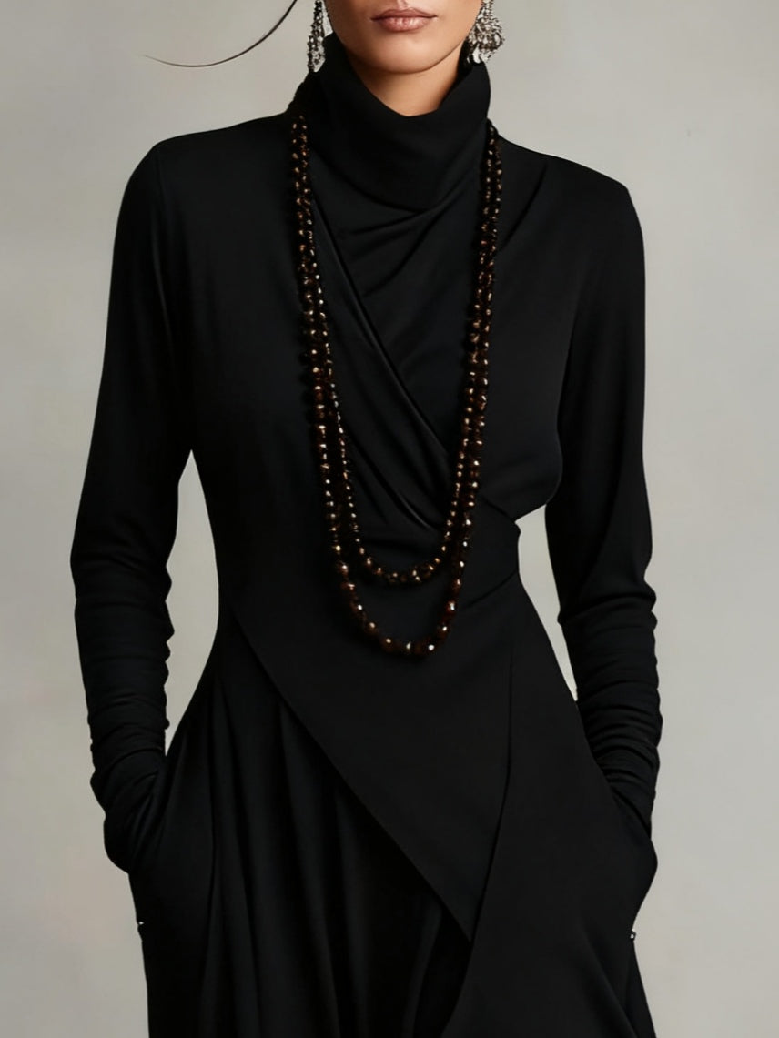 Erin | Women's Elegant Winter Turtleneck Dress