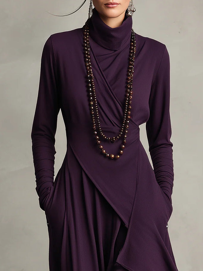 Erin | Women's Elegant Winter Turtleneck Dress