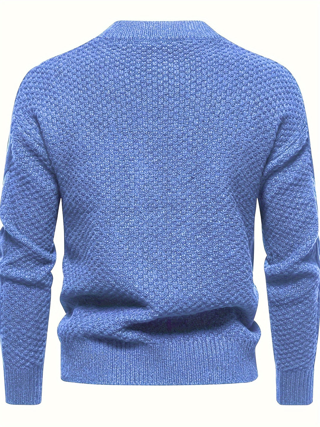 Men's Crew Neck Honeycomb Cable Aran Jumper 10