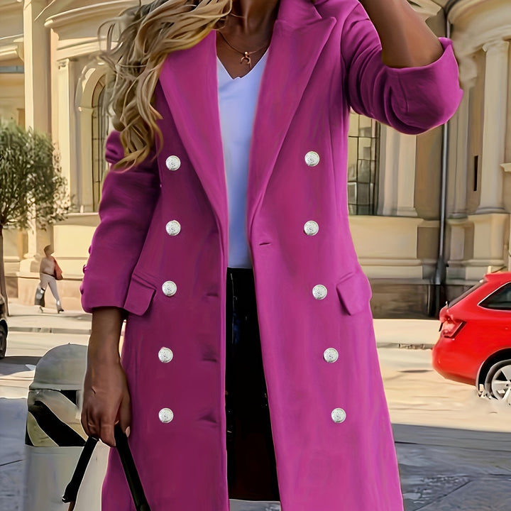 Keeva | Women's Double-Breasted Structured Longline Coat
