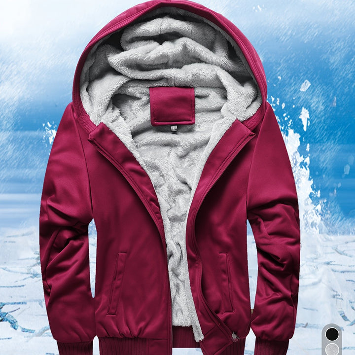 Men's Sherpa Lined Zip Up Hoodie Jacket 14