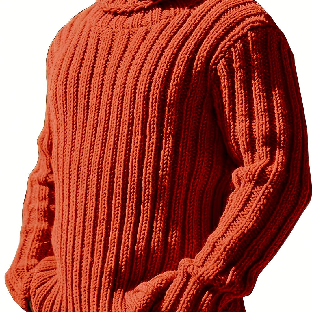 Men's Chunky Ribbed Turtleneck Aran Jumper 19