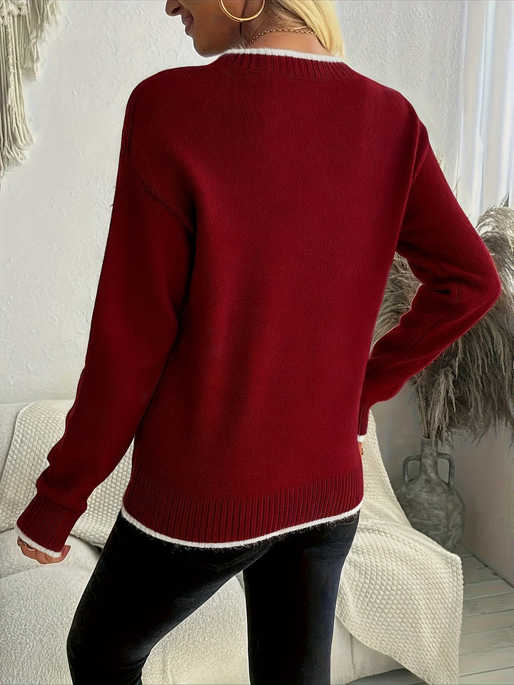 Women's Snowflake Crew Neck Christmas Jumper