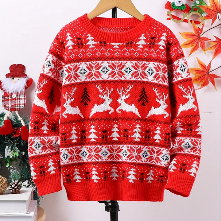 Men's Red Nordic Christmas Jumper - Red