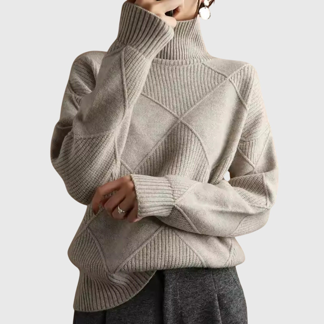 Laoise | Women's Soft Ribbed Turtleneck Jumper