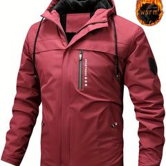 Ruadhan | Men's Fleece Lined Hooded Windproof Jacket