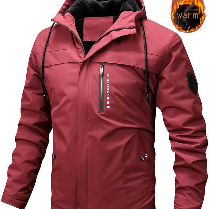 Men's Fleece Lined Hooded Windproof Jacket 11