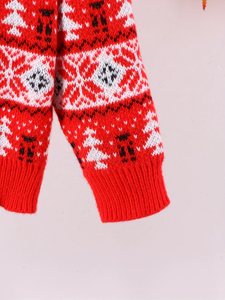 Men's Red Nordic Christmas Jumper - Red