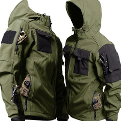Garvan | Men's Fleece Lined Hooded Softshell Multi Pocket Jacket