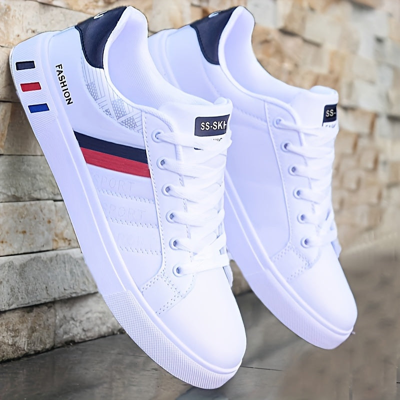 Men's Striped Lace Up Casual Trainers 1