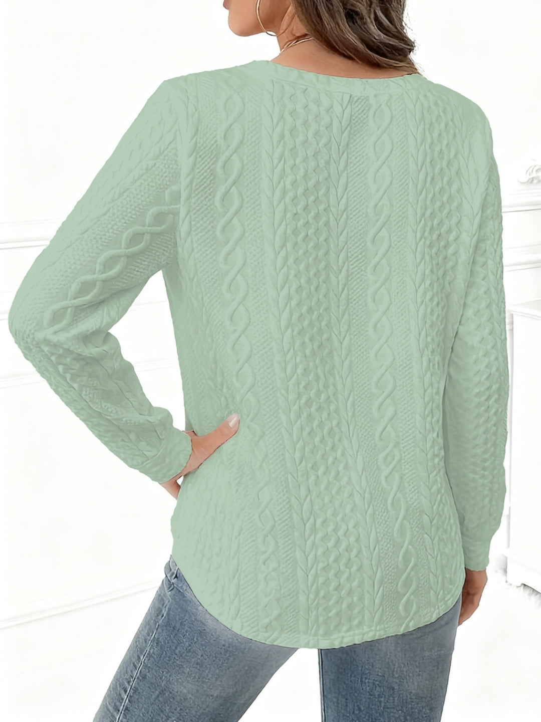 Women's Plus Size Cable Knit Aran Jumper 8