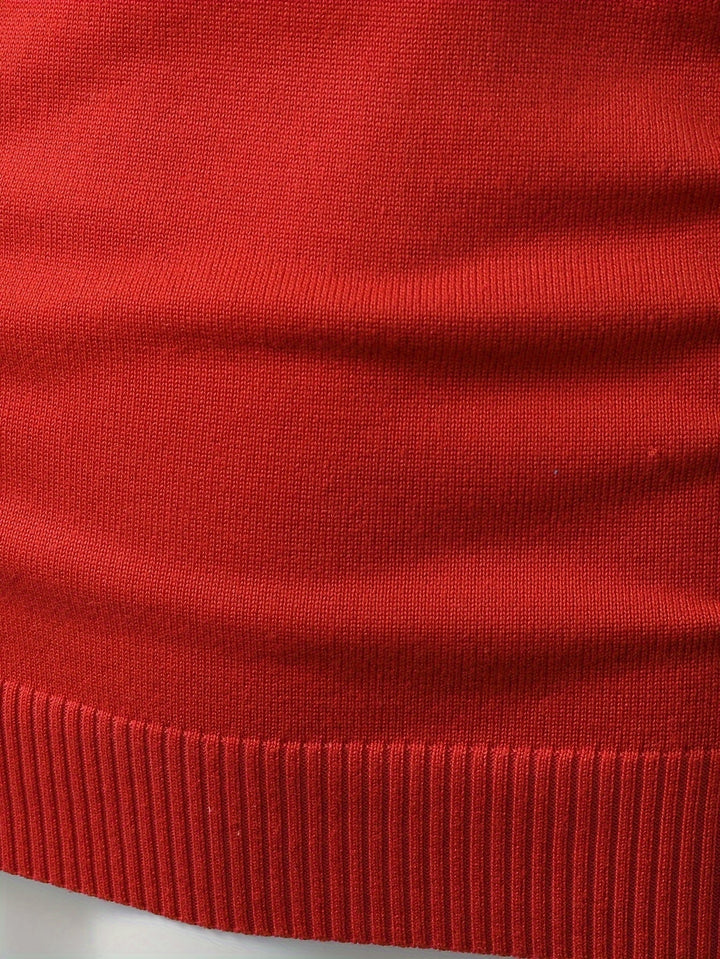 Men's Reindeer Crew Neck Christmas Jumper - Red