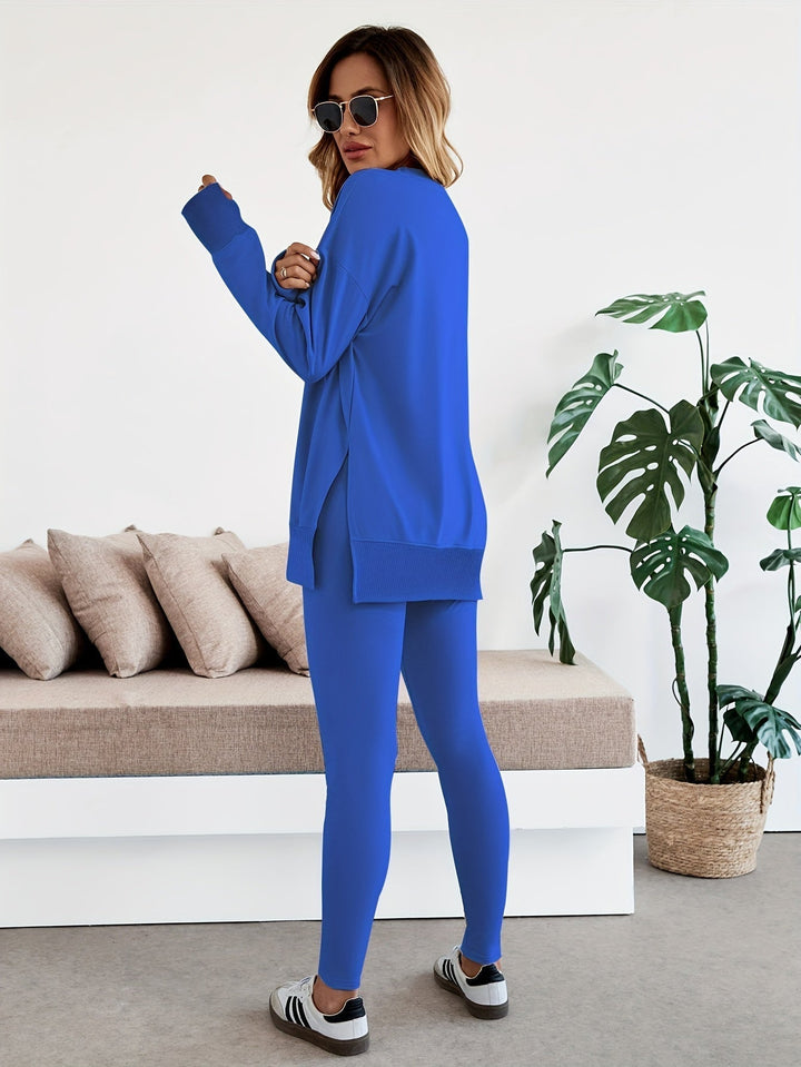 Women's Split Hem Top and Leggings Co Ord Set 2