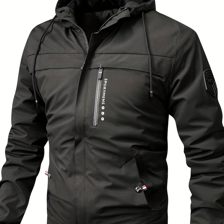Men's Fleece Lined Hooded Windproof Jacket 12