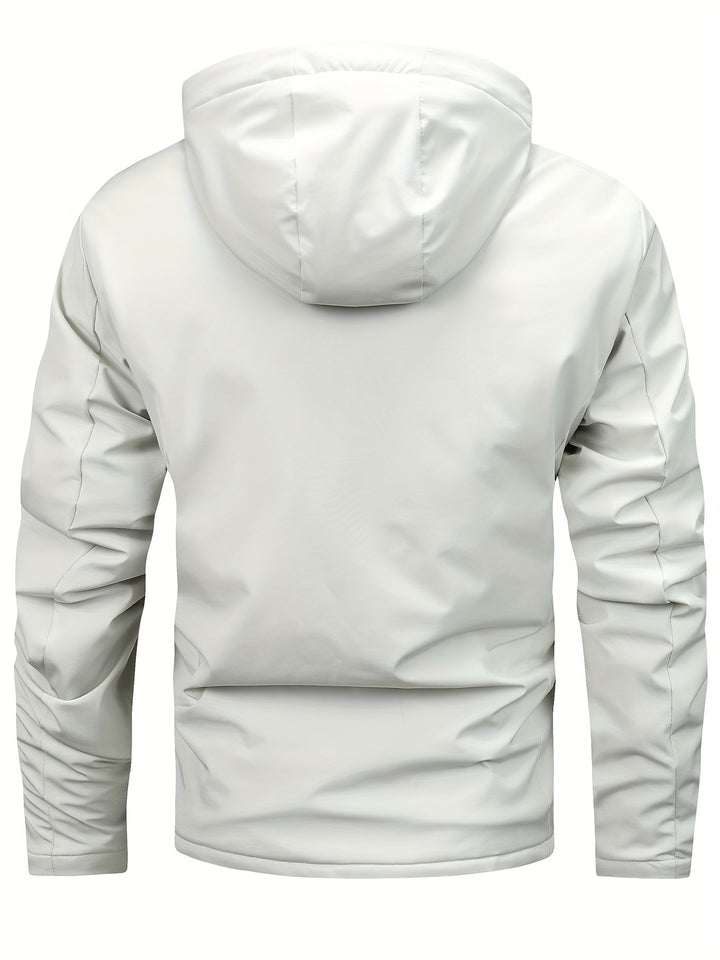 Men's Fleece Lined Hooded Windproof Jacket 9