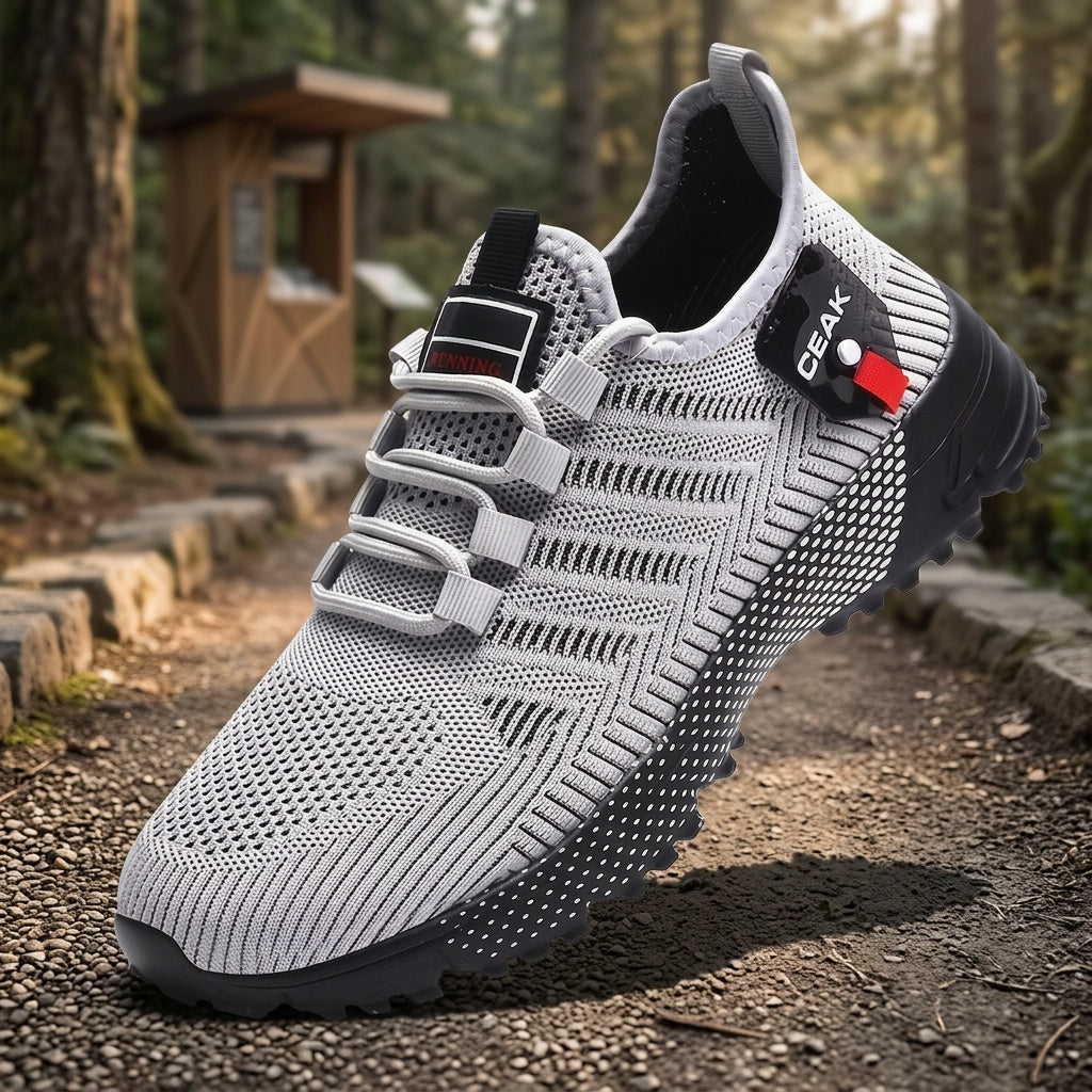 Men's Breathable Mesh Cushioned Lace Up Trainers 9