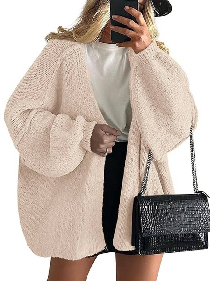 Women's Oversized Chunky Knit Open Front Cardigan 3