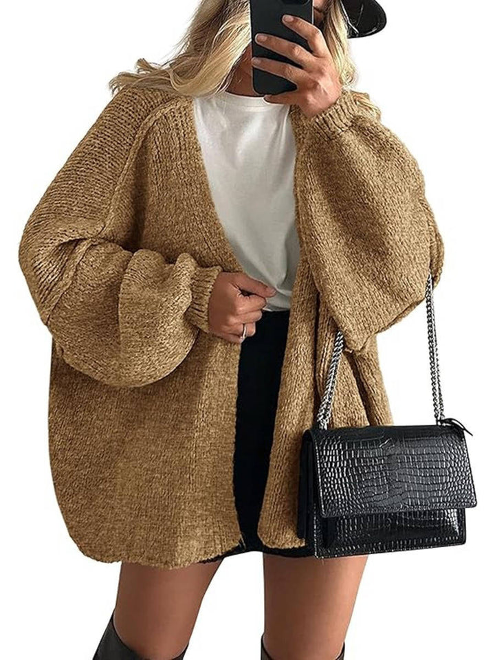 Women's Oversized Chunky Knit Open Front Cardigan 5