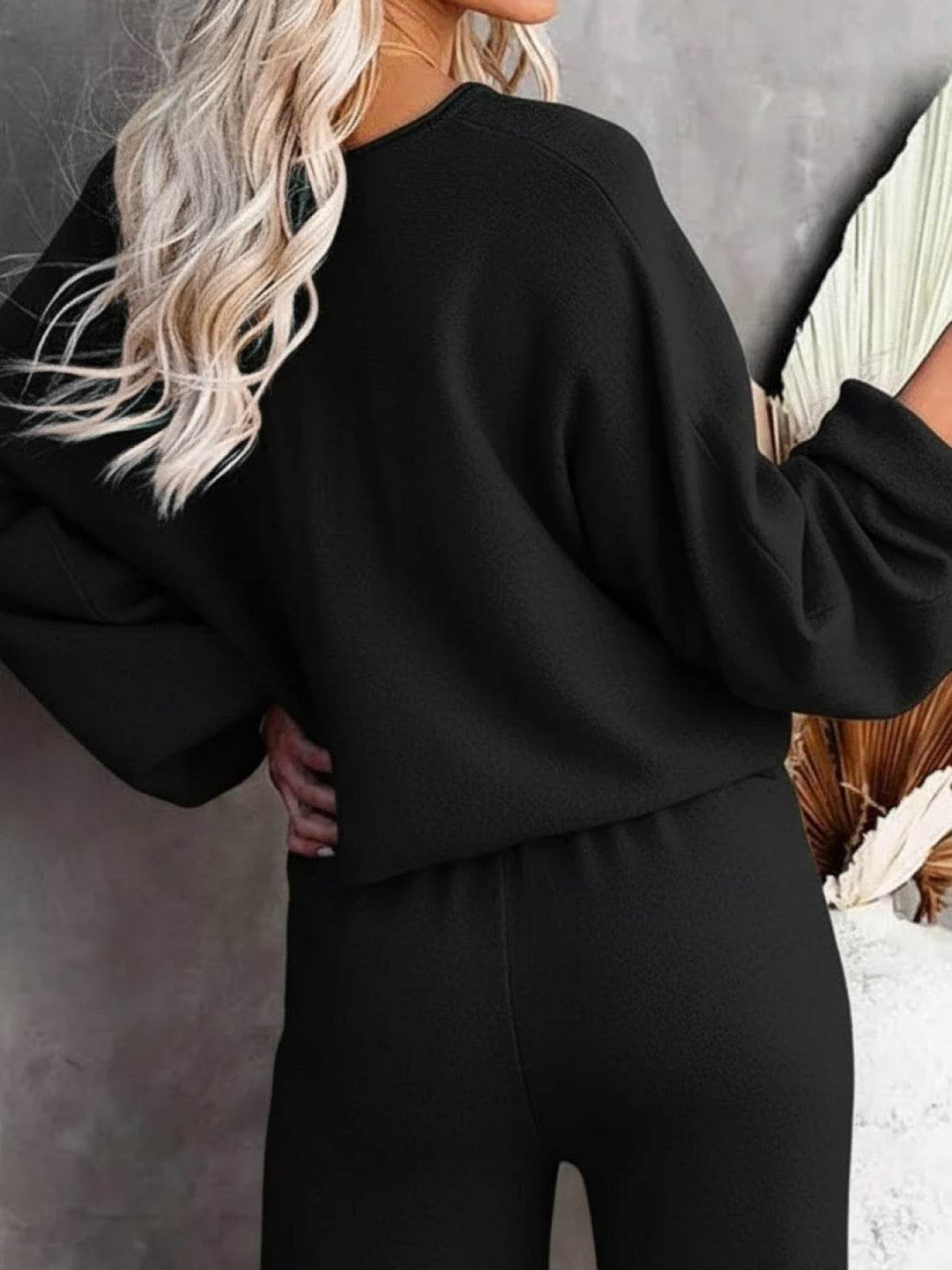 Women's Cropped Sweatshirt Wide Leg Co Ord Set 7