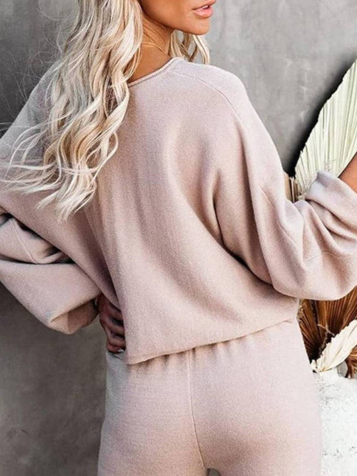 Women's Cropped Sweatshirt Wide Leg Co Ord Set 3