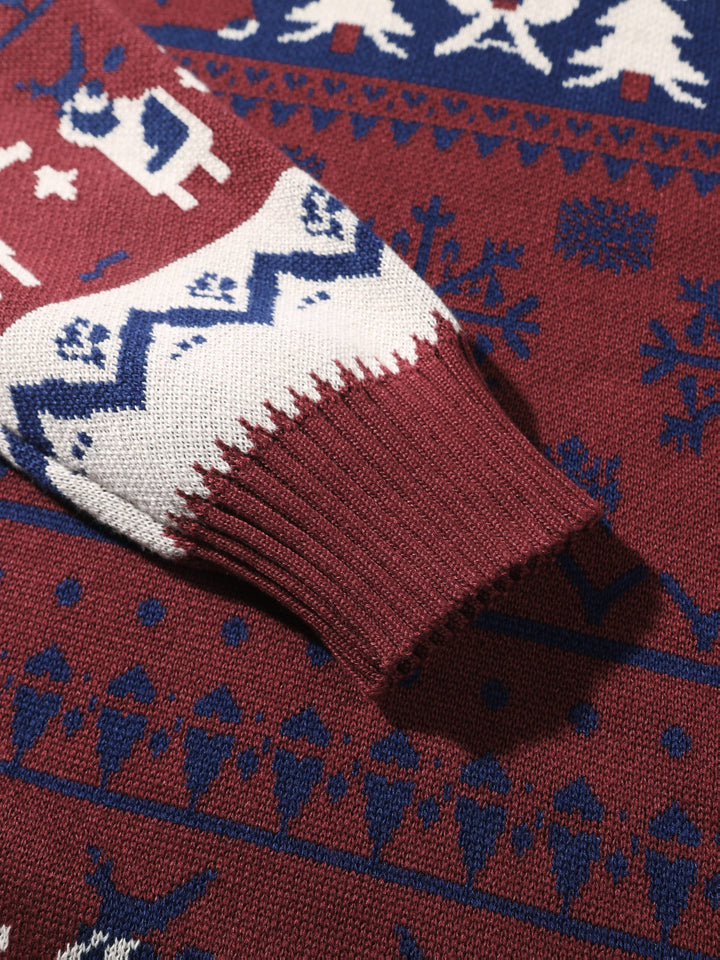 Men's Reindeer Knitted Christmas Hoodie