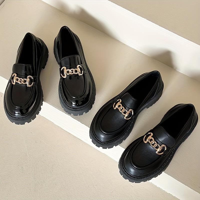 Women's Chunky Platform Chain Loafers 2