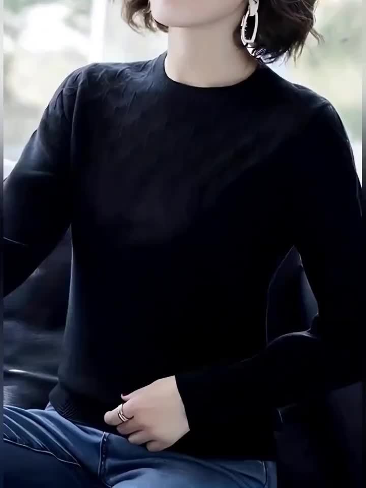 Women's Mock Neck Diamond Knit Aran Jumper 11